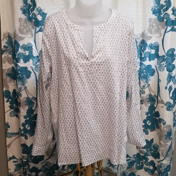 J. Crew Floral Block-print Tunic